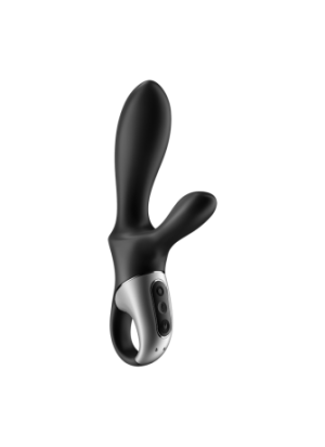 Vibromasseur rabbit noir USB, chauffant et connecté Heat Climax+  Satisfyer - CC597791